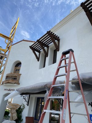 Old Town La Quinta - A complete repaint took two weeks with preparations. Applied paint with a brush and roller, in order to keep businesses open. Old Town La Quinta - A complete repaint took two weeks with preparations. Applied paint with a brush and roller, in order to keep businesses open.