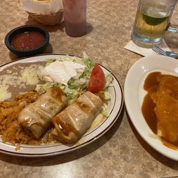1) Steak Fajita Quesadilla, (1) Chicken Chimichanga