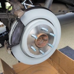 NorCal Mobile Auto Service - Fresh rotors and pads, greased and ready to reinstall calipers.