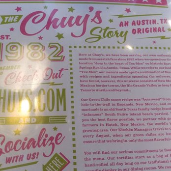 Chuy's - menu - Tex-Mex Near Me - Tyler, Texas Chuy's - menu - Tex-Mex Near Me - Tyler, Texas