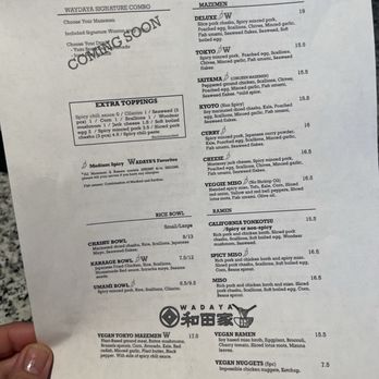 WADAYA - Menu - Ramen Near Me - Fullerton, California WADAYA - Menu - Ramen Near Me - Fullerton, California