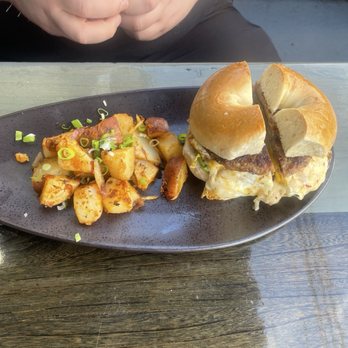 The Standard Cafe  - Egg and Breakfast Meat Sandwich - Cafes Near Me - Newark, New Jersey