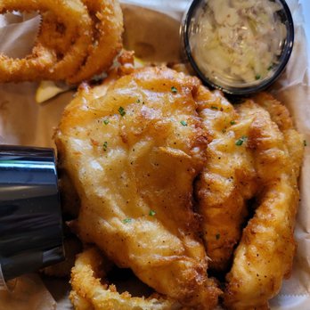 Mews Tavern - Fish & chips (picked onion rings instead) - American Near Me - Wakefield, Rhode Island Mews Tavern - Fish & chips (picked onion rings instead) - American Near Me - Wakefield, Rhode Island