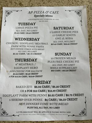Menu photo 2 Ap Pizza & Cafe Lynbrook, NY