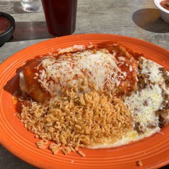 Sonora Cantina - Carnitas burrito combo with red sauce - Mexican Near Me - Big Bear Lake, California