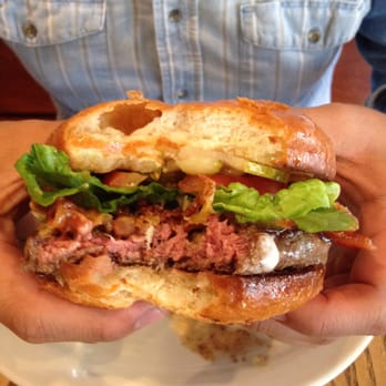 Park Burger - "The Duke" from my first experience here. Now that is what I call medium rare complete with drippings and a magical glow - Hot Dogs Near Me - Oakland, California Park Burger - "The Duke" from my first experience here. Now that is what I call medium rare complete with drippings and a magical glow - Hot Dogs Near Me - Oakland, California