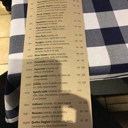 Piccolo surdegspizzeria - Meny