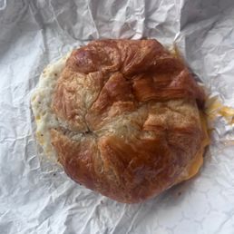 Turkey sausage egg and cheese croissant Turkey sausage egg and cheese croissant