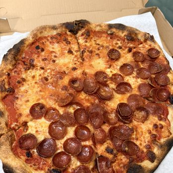 Redwood Pie - Large half regular, half pepperoni pizza - Pizza Near Me - Hermosa Beach, California Redwood Pie - Large half regular, half pepperoni pizza - Pizza Near Me - Hermosa Beach, California