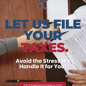 Franchise Tax Company - We take care of the filing, paperwork, and IRS communication -- so you can focus on what matters most. - Tax Services Near Me - Edmond, Oklahoma Franchise Tax Company - We take care of the filing, paperwork, and IRS communication -- so you can focus on what matters most. - Tax Services Near Me - Edmond, Oklahoma