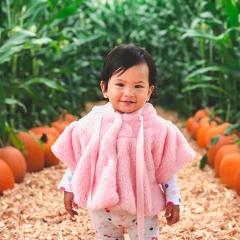 Mosby Brothers Farms - a little girl in a pink ponchy - Fruits & Veggies Near Me - Auburn, Washington Mosby Brothers Farms - a little girl in a pink ponchy - Fruits & Veggies Near Me - Auburn, Washington