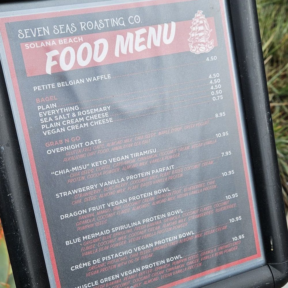Seven Seas Roasting - Food menu - Coffee Roasteries Near Me - Solana Beach, California Seven Seas Roasting - Food menu - Coffee Roasteries Near Me - Solana Beach, California