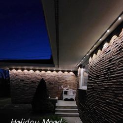 Permanent lights under roof line