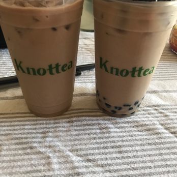Knottea Cafe House - Black milk tea without boba & black milk tea with boba . - Coffee & Tea Near Me - Stanton, California
