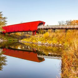 Madison County Chamber of Commerce - The Roseman Covered Bridge in Winterset, Iowa. Photo by Justin Rogers.