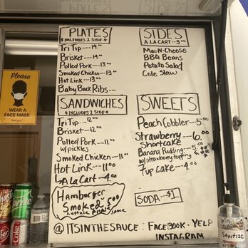 It's In The Sauce BBQ - Current menu - Barbeque Near Me - Oxnard, California It's In The Sauce BBQ - Current menu - Barbeque Near Me - Oxnard, California