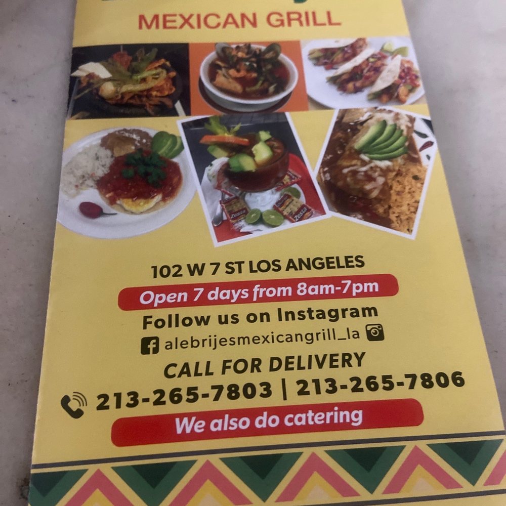 Alebrijes Mexican Grill - Says 8am -7pm is a lie. Today is Sunday and I was told it closes at 3pm. - Mexican Near Me - Los Angeles, California Alebrijes Mexican Grill - Says 8am -7pm is a lie. Today is Sunday and I was told it closes at 3pm. - Mexican Near Me - Los Angeles, California