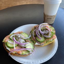 Al Cappuccino Coffee House - Salmon Lox and Hot Coffee