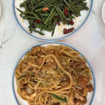 Xian Kitchen - dry fried green beans & stir Stir-Fried Noodle with Chicken - Chinese Near Me - Beaverton, Oregon Xian Kitchen - dry fried green beans & stir Stir-Fried Noodle with Chicken - Chinese Near Me - Beaverton, Oregon