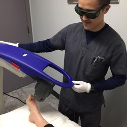 Affiliated Podiatrists - Aron working with a patient