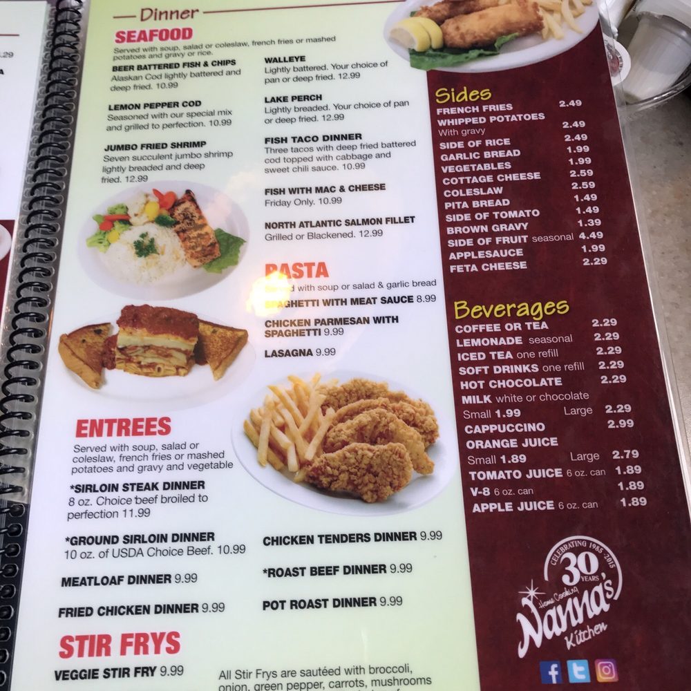Nanna's Kitchen - Dinner menu - Diners Near Me - Wyandotte, Michigan Nanna's Kitchen - Dinner menu - Diners Near Me - Wyandotte, Michigan