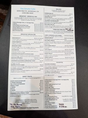 Menu photo 8 The Smoke Cafe Jamestown, CA Menu photo 8 The Smoke Cafe Jamestown, CA