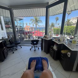 La Jolla Cove Salon & Spa - The view from my pedicure chair