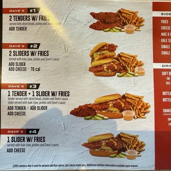 Dave's Hot Chicken - Menu - Chicken Shop Near Me - Roseville, California Dave's Hot Chicken - Menu - Chicken Shop Near Me - Roseville, California