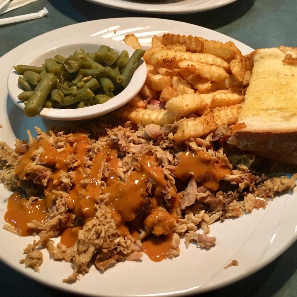 Papa's Bar-B-Que & Seafood - Holy portion sizes! BBQ pork plate with Cajun fries and green beans - Barbeque Near Me - Savannah, Georgia Papa's Bar-B-Que & Seafood - Holy portion sizes! BBQ pork plate with Cajun fries and green beans - Barbeque Near Me - Savannah, Georgia