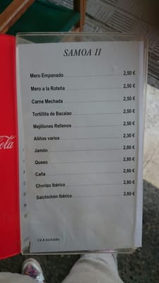 Menu photo 2 Samoa 2 Seville, SE