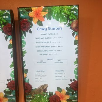 Crazy Iguana - Menus - Mexican Near Me - Nauvoo, Illinois Crazy Iguana - Menus - Mexican Near Me - Nauvoo, Illinois