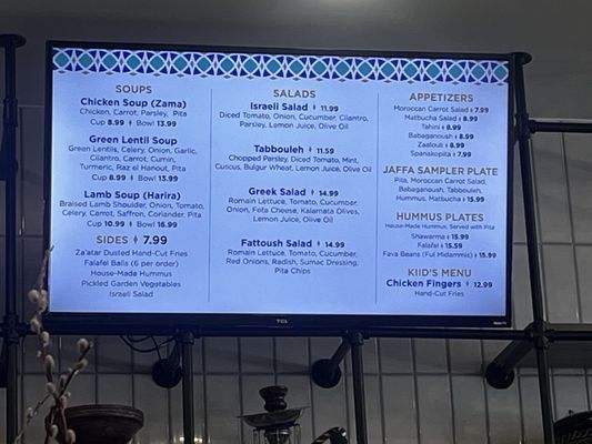 Menu photo 2 Jaffa Middle Eastern Kitchen Carbondale, CO