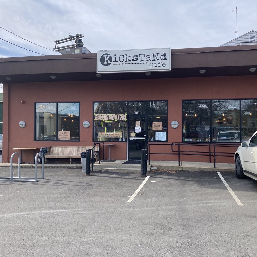 Kickstand Cafe - Kickstand right after Omicron surge peak. They are open to order and pick up inside. Outdoor seating with heaters available (if you dare). - Cafes Near Me - Arlington, Massachusetts