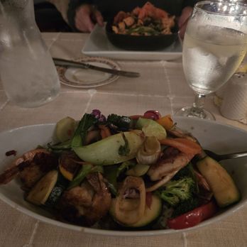 The Nutty Pear - Chili Pepper Shrimp Stir Fry & House Salad - New American Near Me - Schuylkill Haven, Pennsylvania The Nutty Pear - Chili Pepper Shrimp Stir Fry & House Salad - New American Near Me - Schuylkill Haven, Pennsylvania