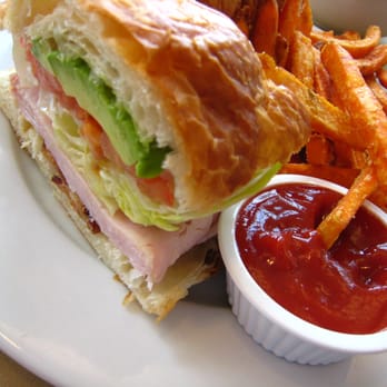 The Pinnacle Restaurant - Turkey Croissant Club with Sweet Potato Fries - Mediterranean Near Me - Temecula, California The Pinnacle Restaurant - Turkey Croissant Club with Sweet Potato Fries - Mediterranean Near Me - Temecula, California