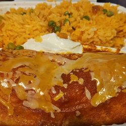 My Quate - Al Pastor burrito with red sauce
