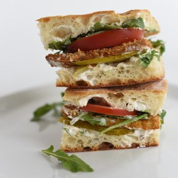 Rappit Up! - a stack of sandwiches on a plate - Vegan Near Me - Fresno, California