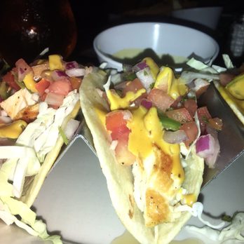 Pour Girls - Honey mustard tacos ... cheese sauce on the side but it didn't help at all. - Bars Near Me - Hampton, Virginia Pour Girls - Honey mustard tacos ... cheese sauce on the side but it didn't help at all. - Bars Near Me - Hampton, Virginia