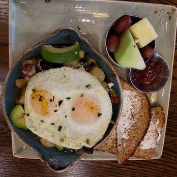 First Watch - This was skillet dish with two eggs potatoes crimini mushrooms red peppers and zucchini with avocado Artisan toast and fruit - Breakfast & Brunch Near Me - Lake Mary, Florida First Watch - This was skillet dish with two eggs potatoes crimini mushrooms red peppers and zucchini with avocado Artisan toast and fruit - Breakfast & Brunch Near Me - Lake Mary, Florida