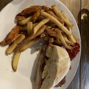 Cafe Karibo - Half Briezy sandwich with half and half fries - Seafood Near Me - Fernandina Beach, Florida Cafe Karibo - Half Briezy sandwich with half and half fries - Seafood Near Me - Fernandina Beach, Florida