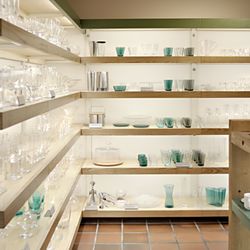 David Mellor - Glassware on display.