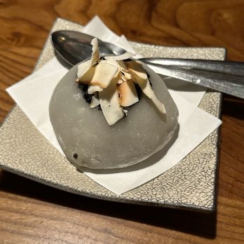 Soba Ichi - Sesame mochi with coconut cream - Noodles Near Me - Oakland, California Soba Ichi - Sesame mochi with coconut cream - Noodles Near Me - Oakland, California