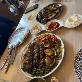 Zaytinya - Assortment of Brussels sprouts, mushrooms, grilled meats - Greek Near Me - Washington, DC, District of Columbia