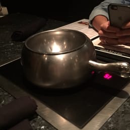 Orange Colored Fondue Pot