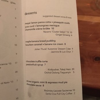 Passionfish - dessert menu - Seafood Near Me - Pacific Grove, California Passionfish - dessert menu - Seafood Near Me - Pacific Grove, California