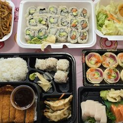Ikaho Sushi Japanese Restaurant - Side of noodles - $4.25, lunch special - 3 rolls - $14.95, chicken katsu bento - $13.95, sashimi - $17.95 and Naruto roll - $12.95