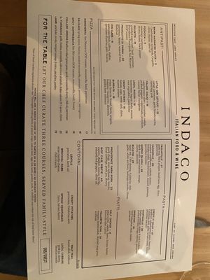 Menu photo 5 Indaco Greenville, SC