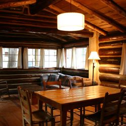 Corkins Lodge - Interior of Sloan's cabin at Corkins Lodge