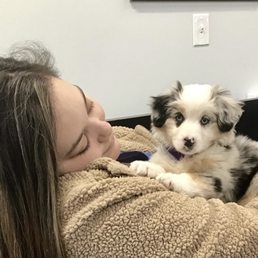 Maeve at her first vet check up Maeve at her first vet check up