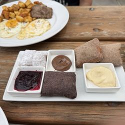 Hen & Harvest - Beignets and 2-egg breakfast